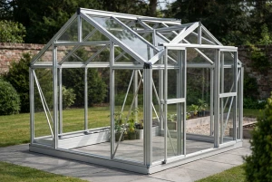 Aluminiumprofile als Gerüst für ein Gewächshaus