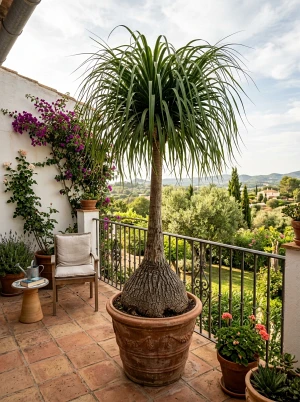 Beaucarnea mit markant verdicktem Stammfuß