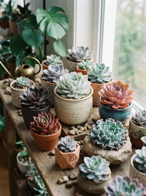 Echeveria mit farbenfroher, dicht gefüllter Blattrosette