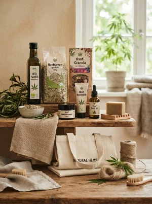 Hanfprodukte aus Lebensmitteln, Kosmetik und Textilien