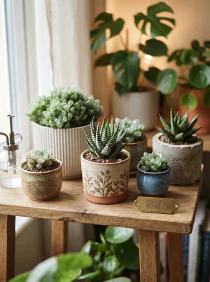Haworthia mit spitzen, oft weiß gemusterten Blattrosetten