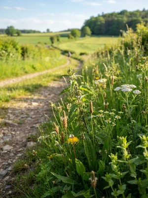 Vermeintliches Unkraut mit heilenden Eigenschaften am Wegesrand