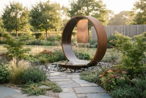 Auffälliges Gestaltungselement als Blickfang im Garten