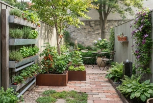 Platzsparend geplanter, kleiner Garten