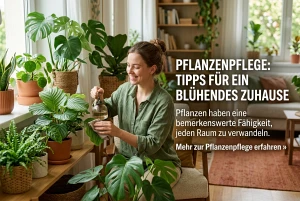 Blühende Zimmerpflanzen im Wohnraum