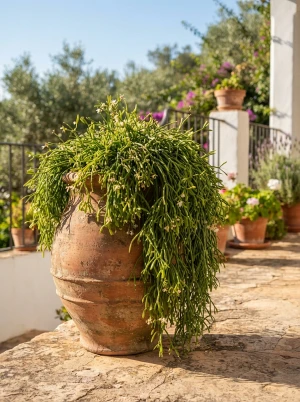 Rhipsalis mit hängenden, stark verzweigten Sprossen