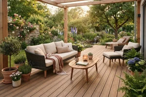 Terrasse mit WPC-Belag als gemütlicher Lieblingsort