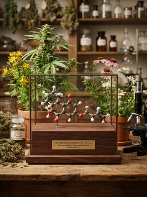 Molekülmodell des Cannabinoids THCP