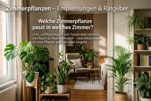 Zimmerpflanzen in unterschiedlichen Räumen
