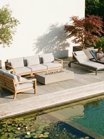 Qualitätsmöbel und botanische Akzente setzen stimmungsvolle Highlights in Ihrem Außenbereich.