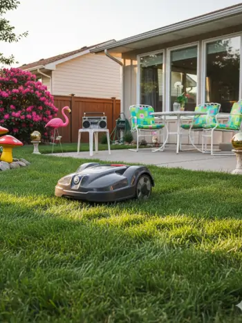 Mähroboter mähen den Rasen selbstständig